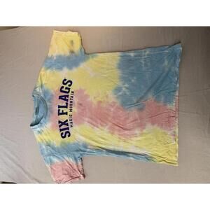 Y2K Six Flags Magic Mountain Tie Dye T-shirt California - M